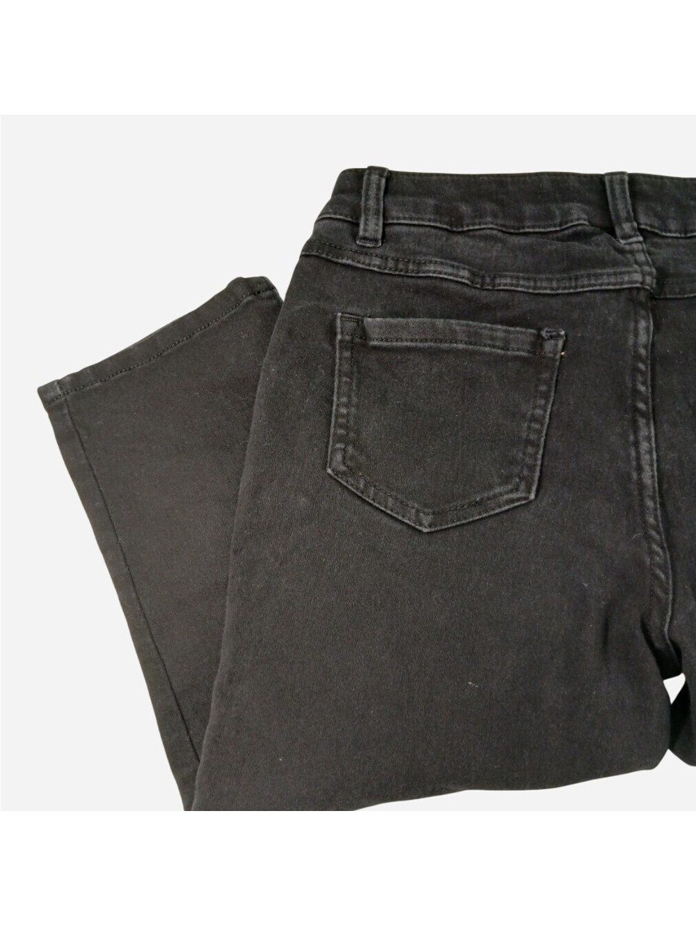 d.jeans Black Denim Cropped Capri Jeans Womens Size 4 Stretch Mid Rise